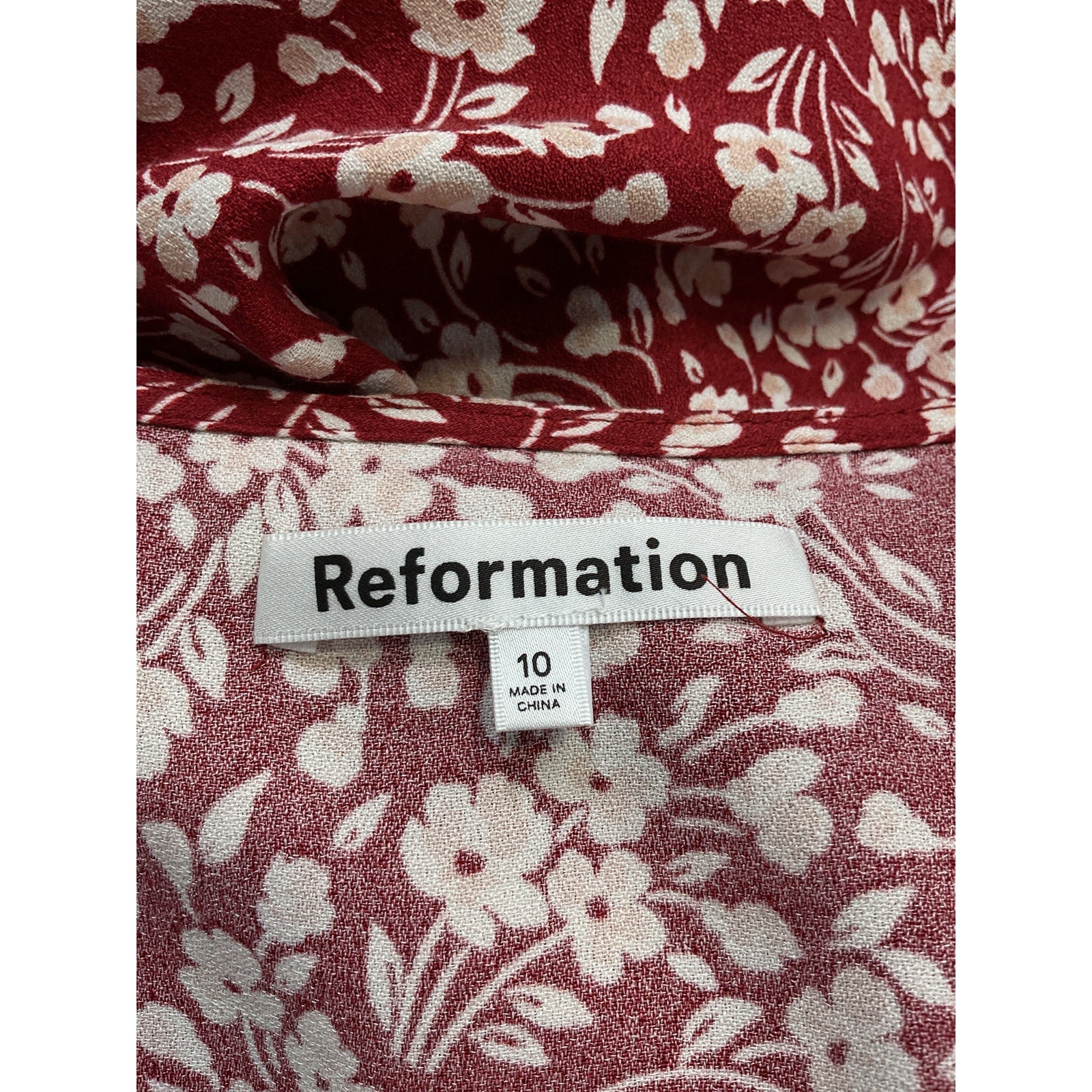 Reformation 'Olencia' Red Dress Size 10