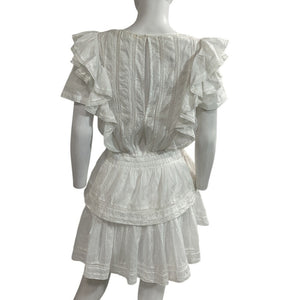Loveshackfancy Ruffled Ivory Natasha Dress Size M