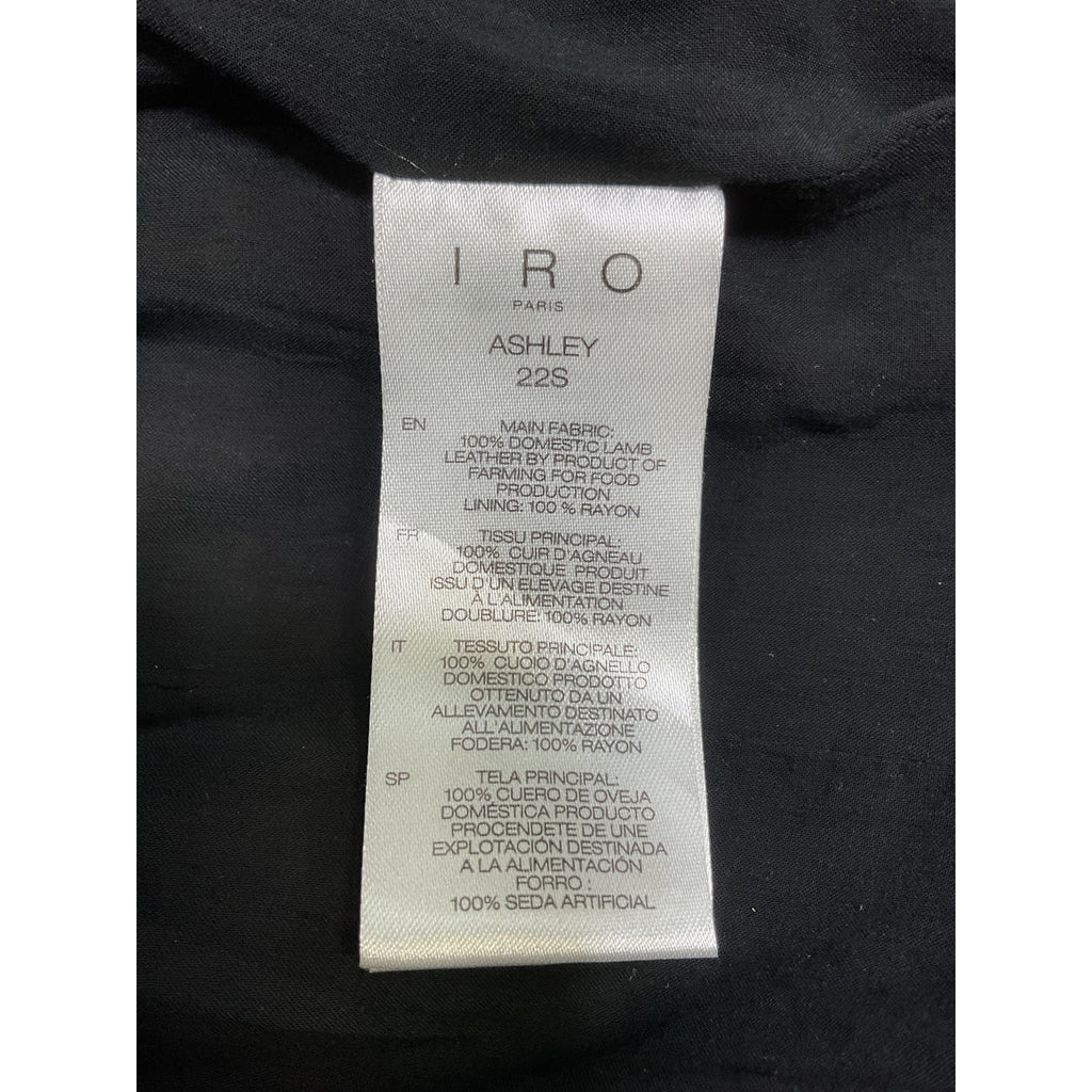 Iro 'Ashley' Beige Leather Jacket Size 34