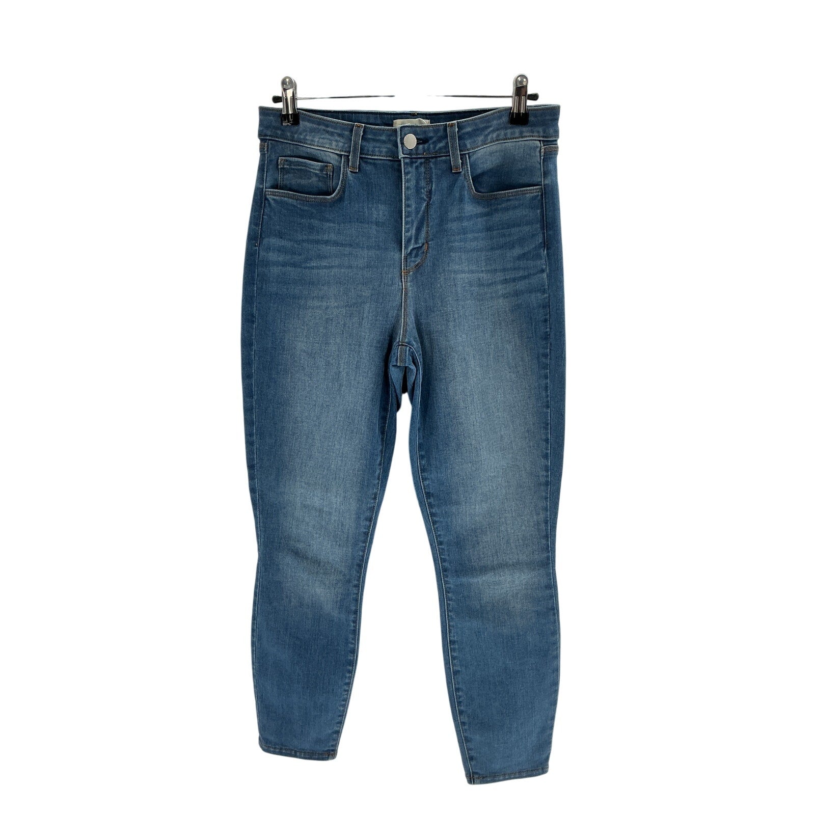 L'Agence 'Margot' Blue Cotton Cropped Skinny Denim Jean Size 27