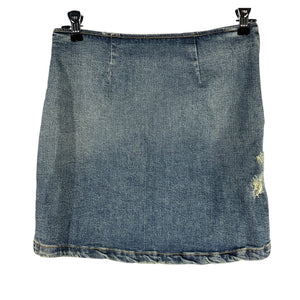 Retrofête Ruched Blue Willa Skirt Size S NWT