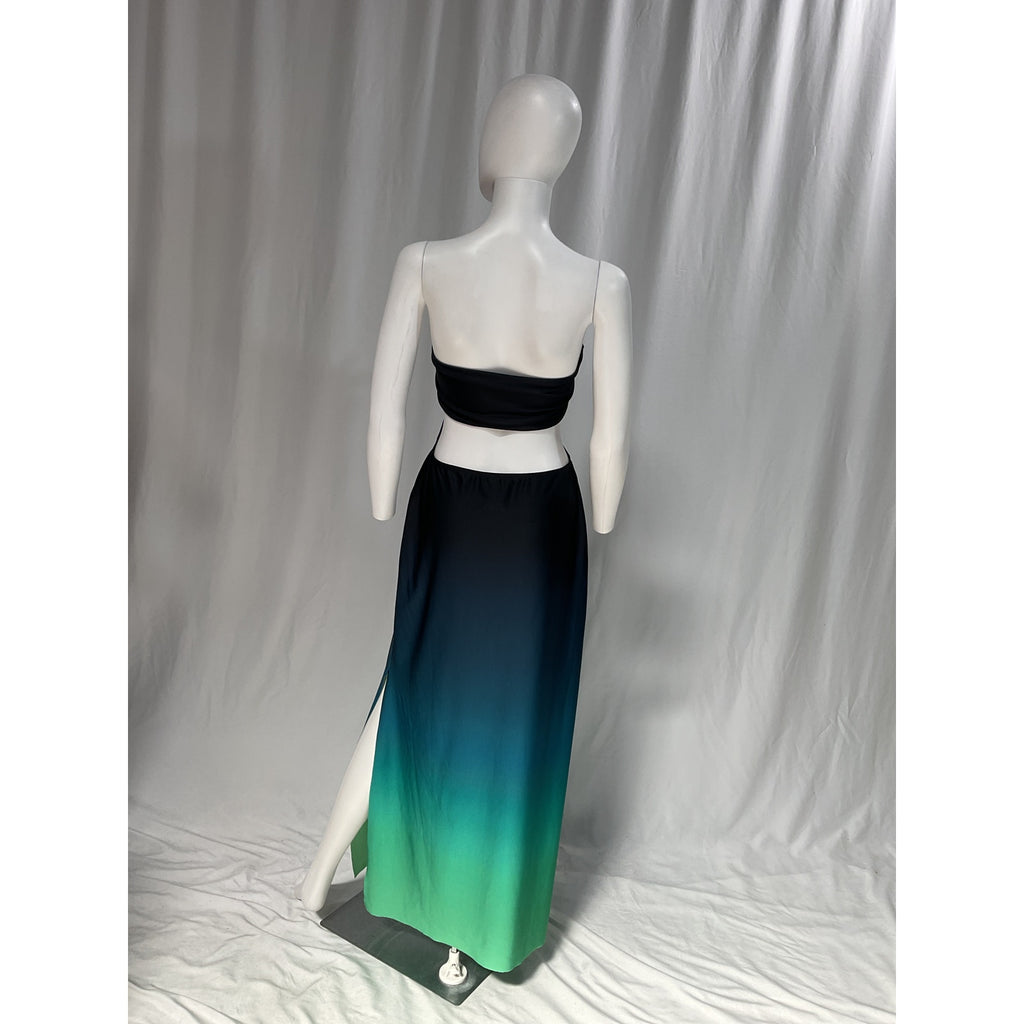 Baobab 'Mambo' Blue Satin Back Cut Out Dress Size XL