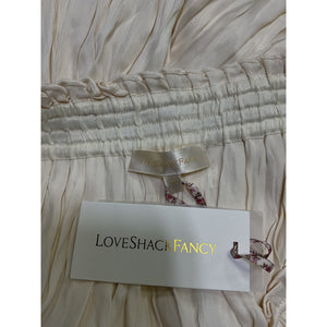 Loveshackfancy 'Chica' White Viscose Midi Skirt Size XL - NWT
