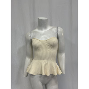 Line & Dot 'Saffy' White Viscose Top Size XS