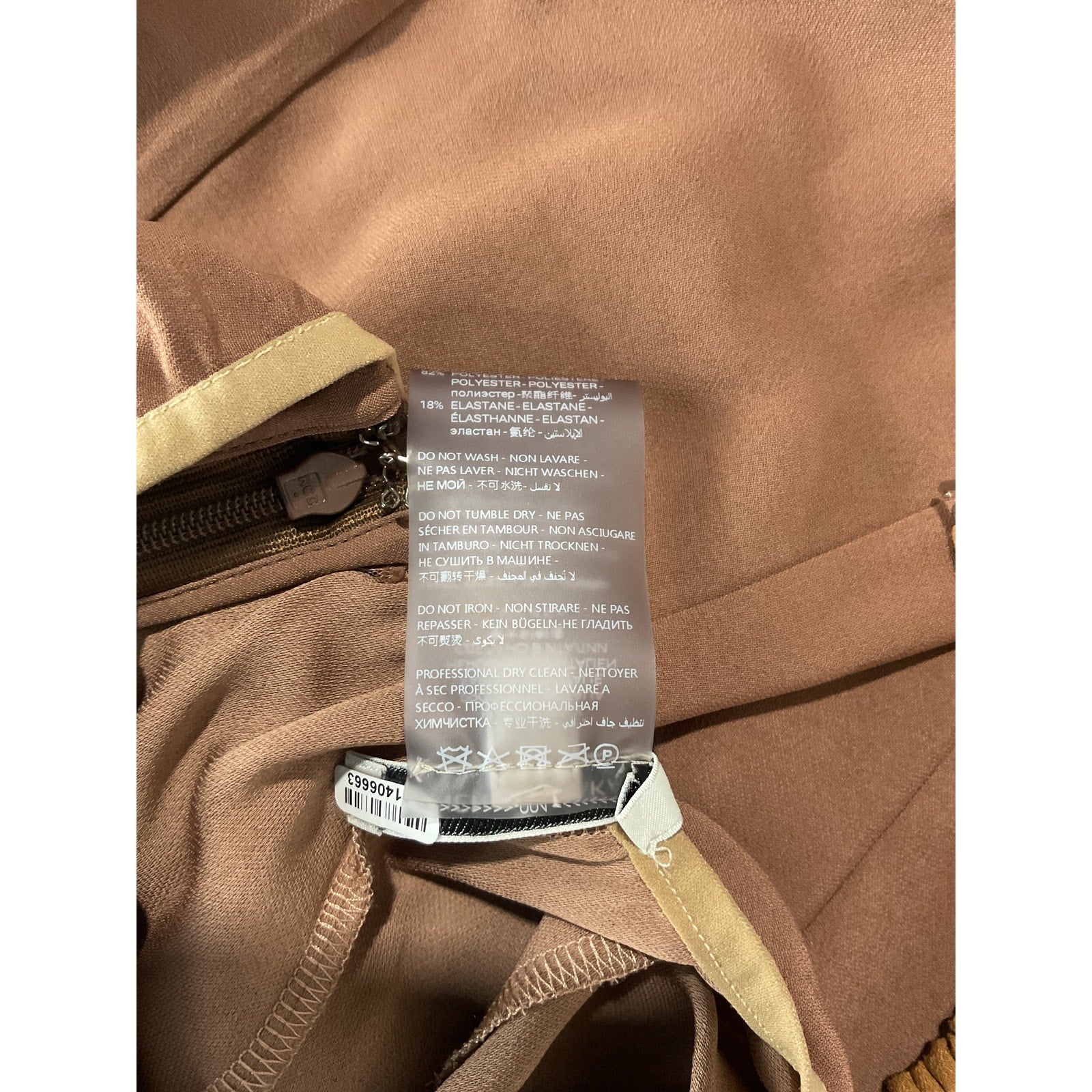 Nensi Dojaka Brown Polyester Draped Double Bra Mini Dress Size XXS