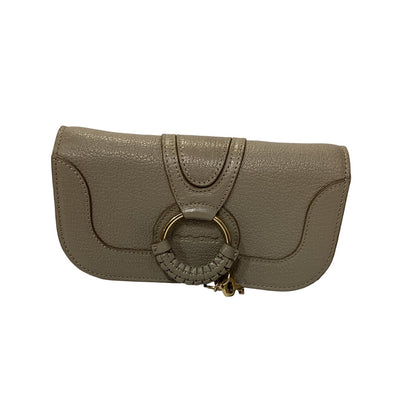 See By Chloé Pebbled Motty Grey Hana Wallet On Chain