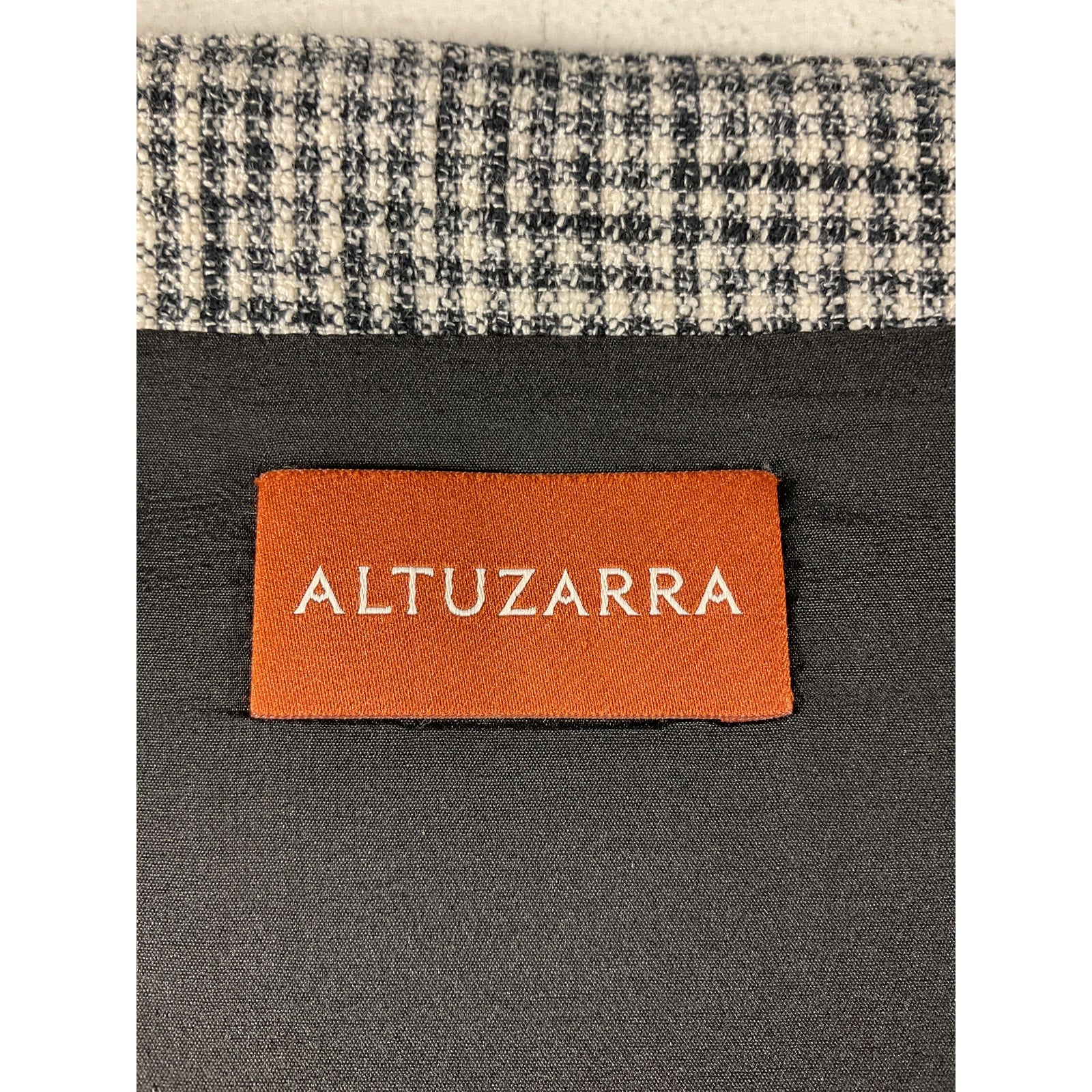 Altuzarra 'Aphelion' Black Belted Gingham Cotton-Blend Jacket Size 4 (XS)
