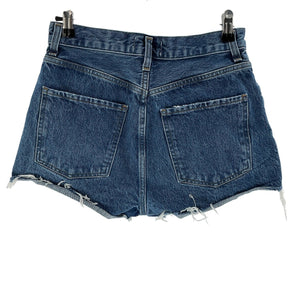 Agolde Distressed Blue Mila Denim Shorts Size 26