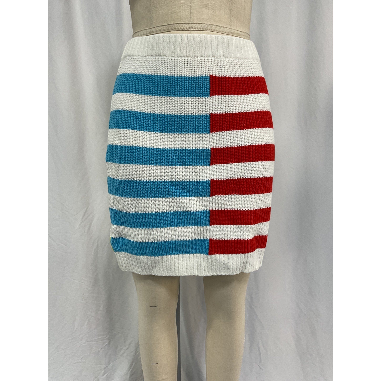 Staud Saltwater White Cotton Skirt Size L