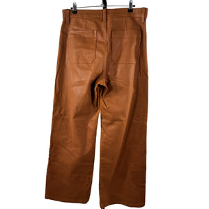 Favorite Daughter Coated Equestrian Saddle Mischa Wide-Leg Denim Jeans Size 31