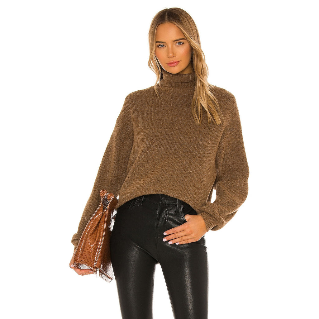 L'Academie 'Cashew' Tan Acrylic Pullover Sweater Size XS