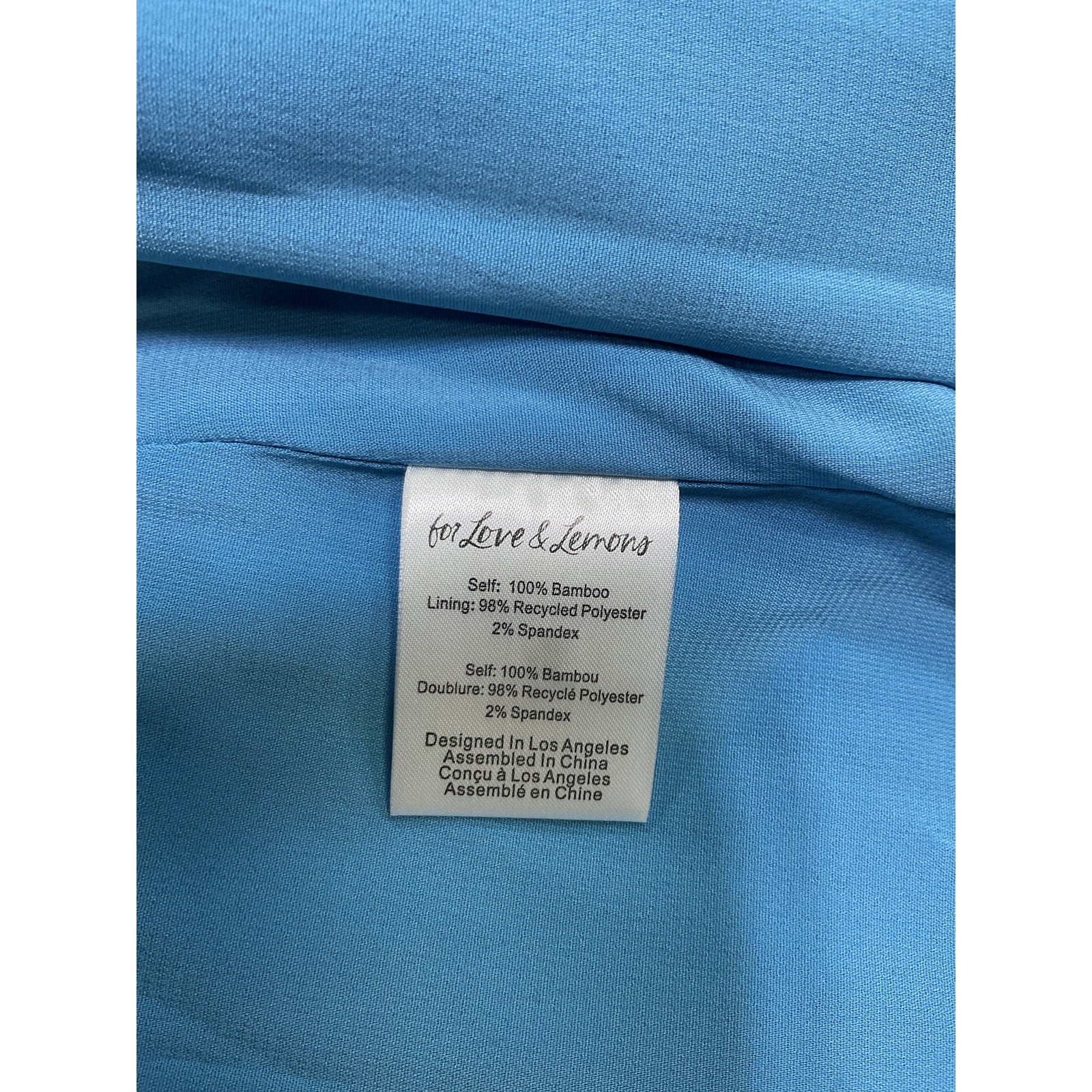 For Love & Lemons 'Yasmin' Blue Bamboo Maxi Dress Size M - NWT