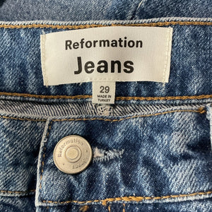Reformation Maxi Hemlock Tazz Denim Skirt Size 29