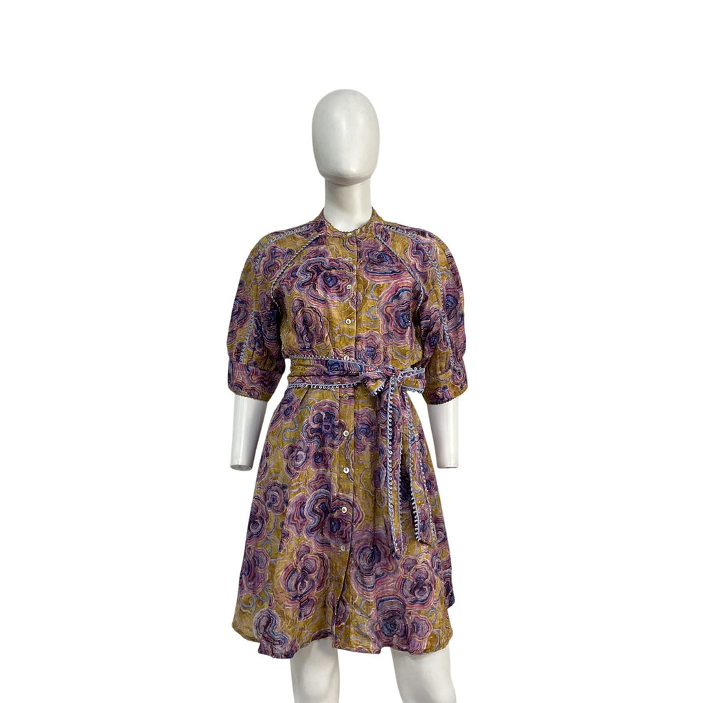 Chufy 'Bes' Purple Cotton Mini Dress Size M