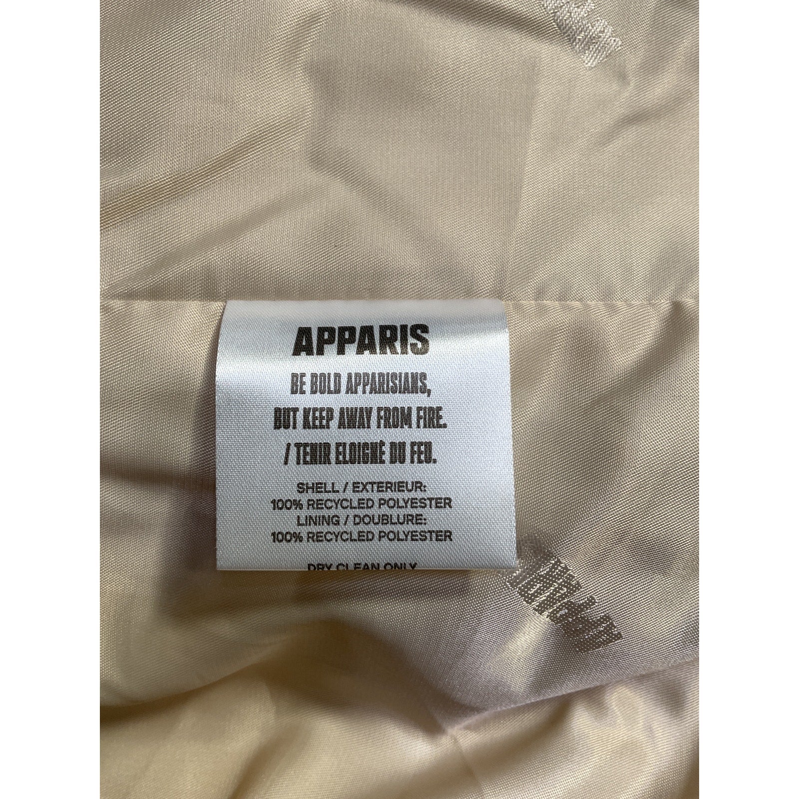 Apparis 'Milly' Beige Polyester Oversized Faux Fur Coat Size 14Y