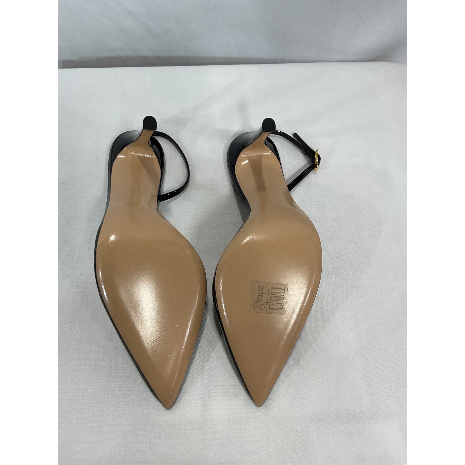 Gianvito Rossi 'Ribbon' Black D'orsay Plexi Stiletto Heels Size 7