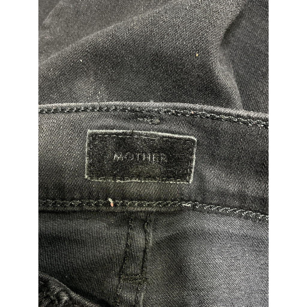Mother 'The Insider' Black Cotton Crop Jeans Size 26