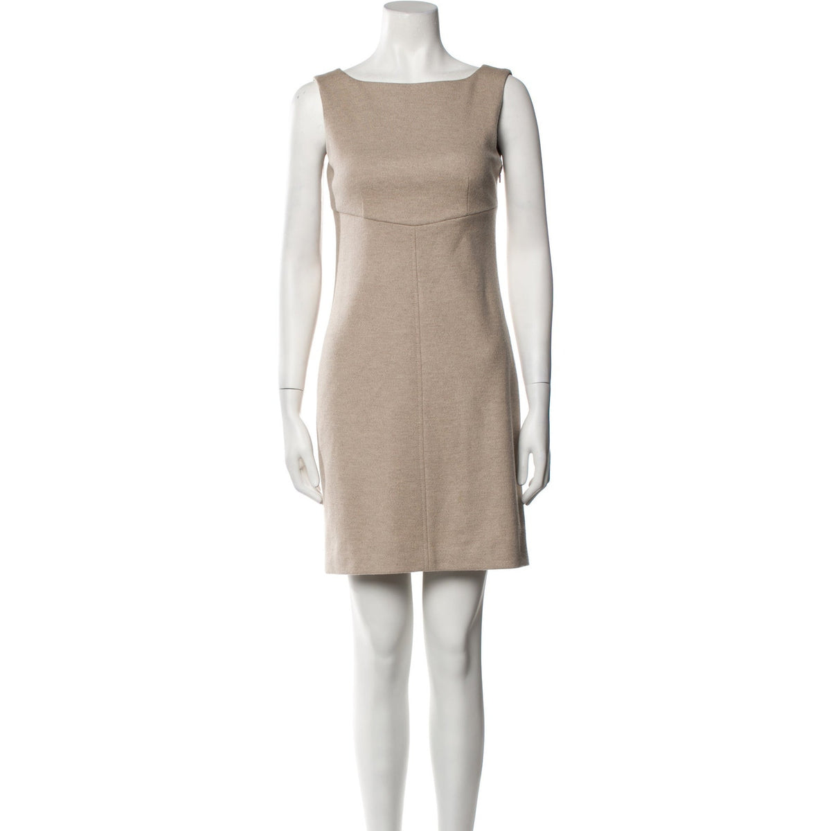 Max Mara Virgin Wool Tan Mini Dress Size 38