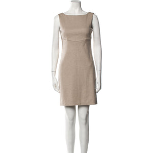 Max Mara Virgin Wool Tan Mini Dress Size 38