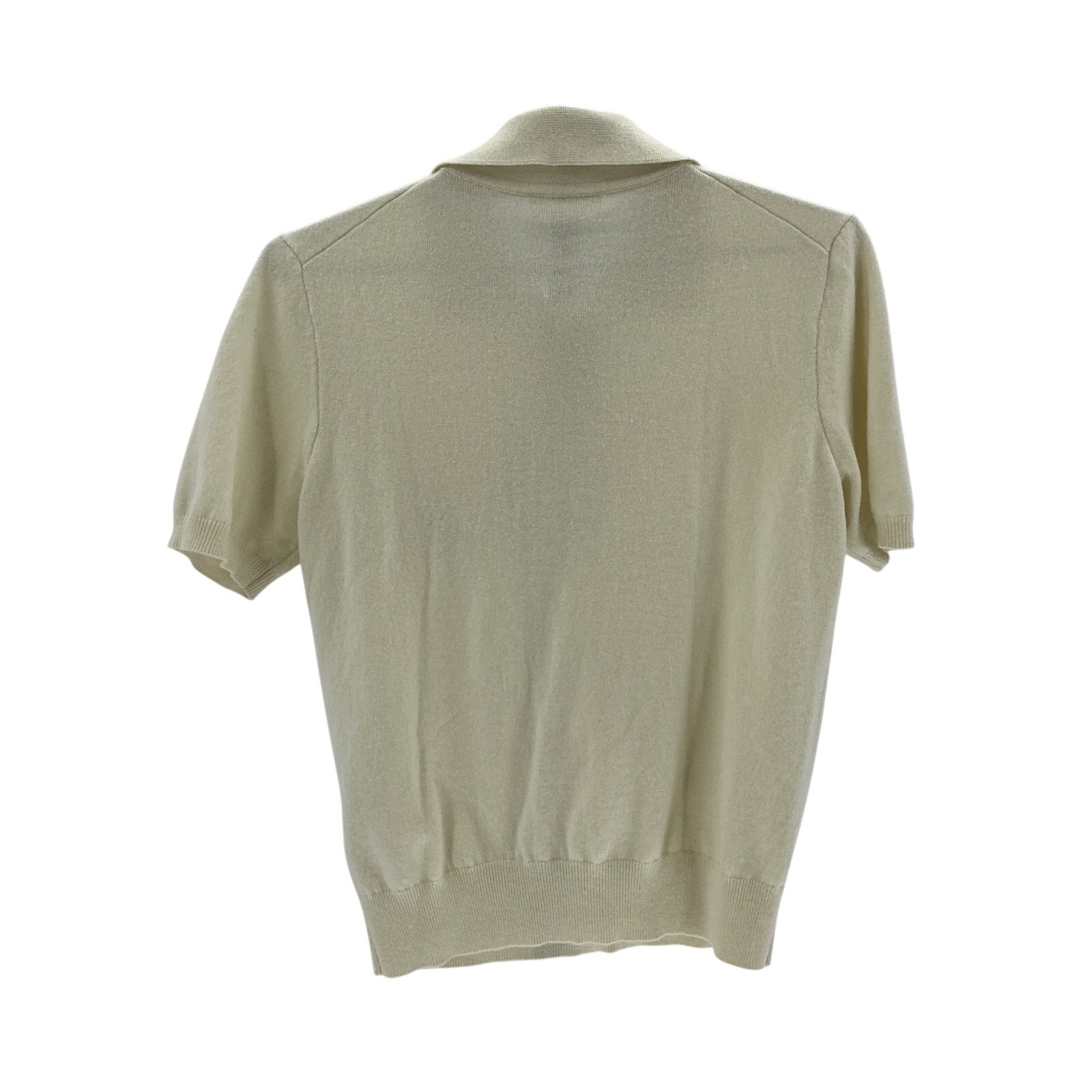 The Row 'Olin' Green Cashmere Short Sleeve Polo Sweater Size M