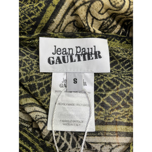 Jean Paul Gaultier Sheer Green Cartouche Maxi Dress Size S