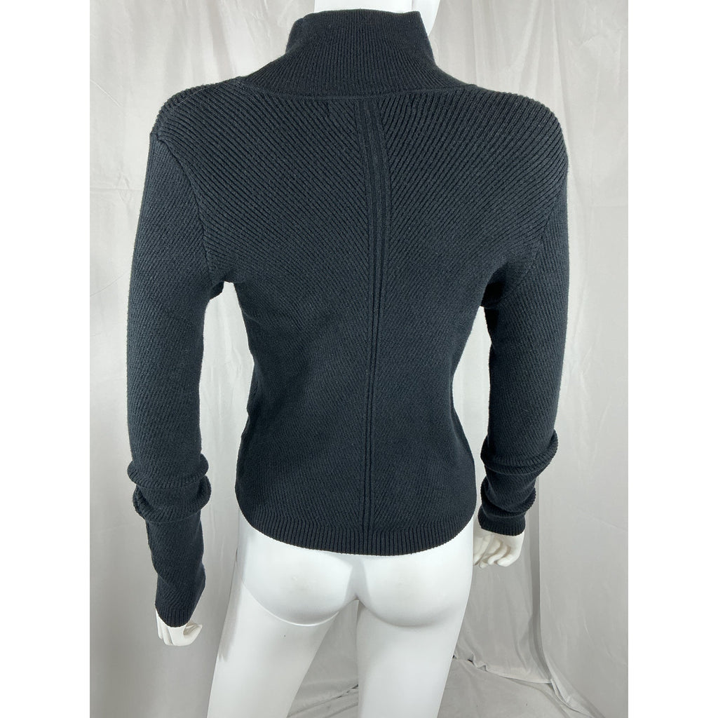 House Of Harlow 1960 'Peyton' Black Nylon Turtleneck Sweater Size M