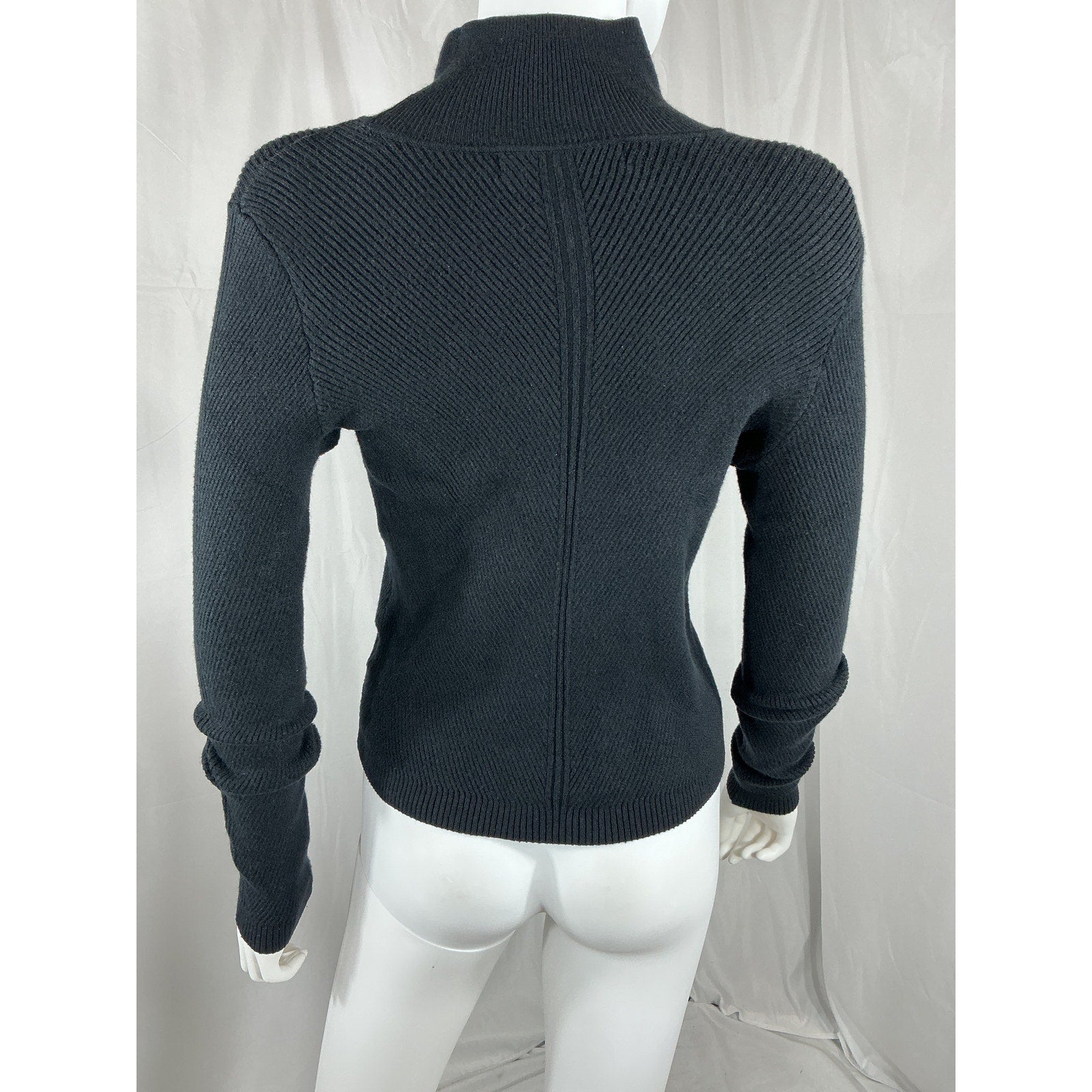 House Of Harlow 1960 'Peyton' Black Nylon Turtleneck Sweater Size M