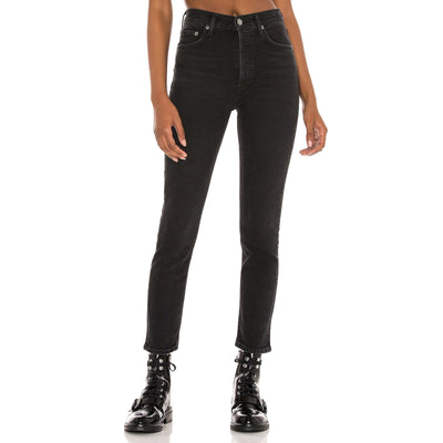 Agolde 'Nico' Black High Rise Slim Size 26