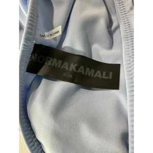 Norma Kamali 'Diana' Blue Polyester Crop Top Size S