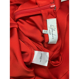 L'Academie 'Connor' Red Polyester Midi Dress Size XXS