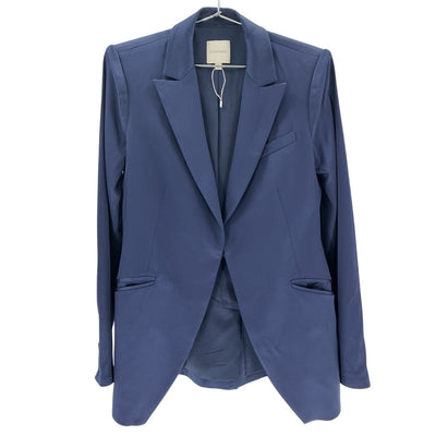 Favorite Daughter Satin Blue Peak Lapel Blazer Size XS