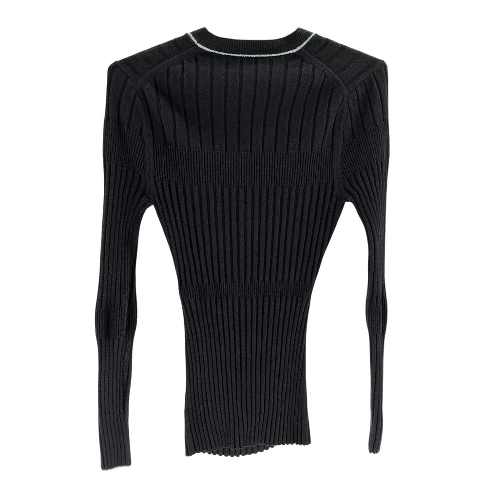 Proenza Schouler 'Fine' Black Cotton Boucle Top Size M