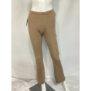 Bumpsuit Cozy Brown Knit Flare Pant Size M - NWT