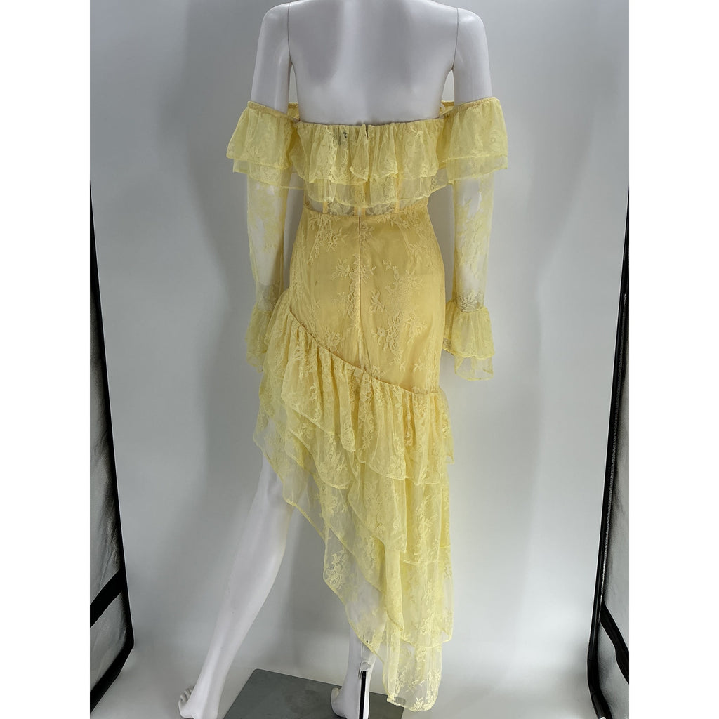 Majorelle 'Maddalena' Yellow Nylon Gown Size S