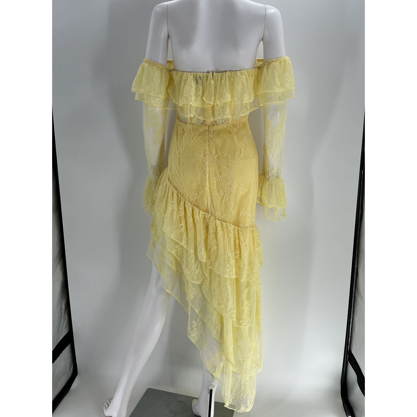 Majorelle 'Maddalena' Yellow Nylon Gown Size S
