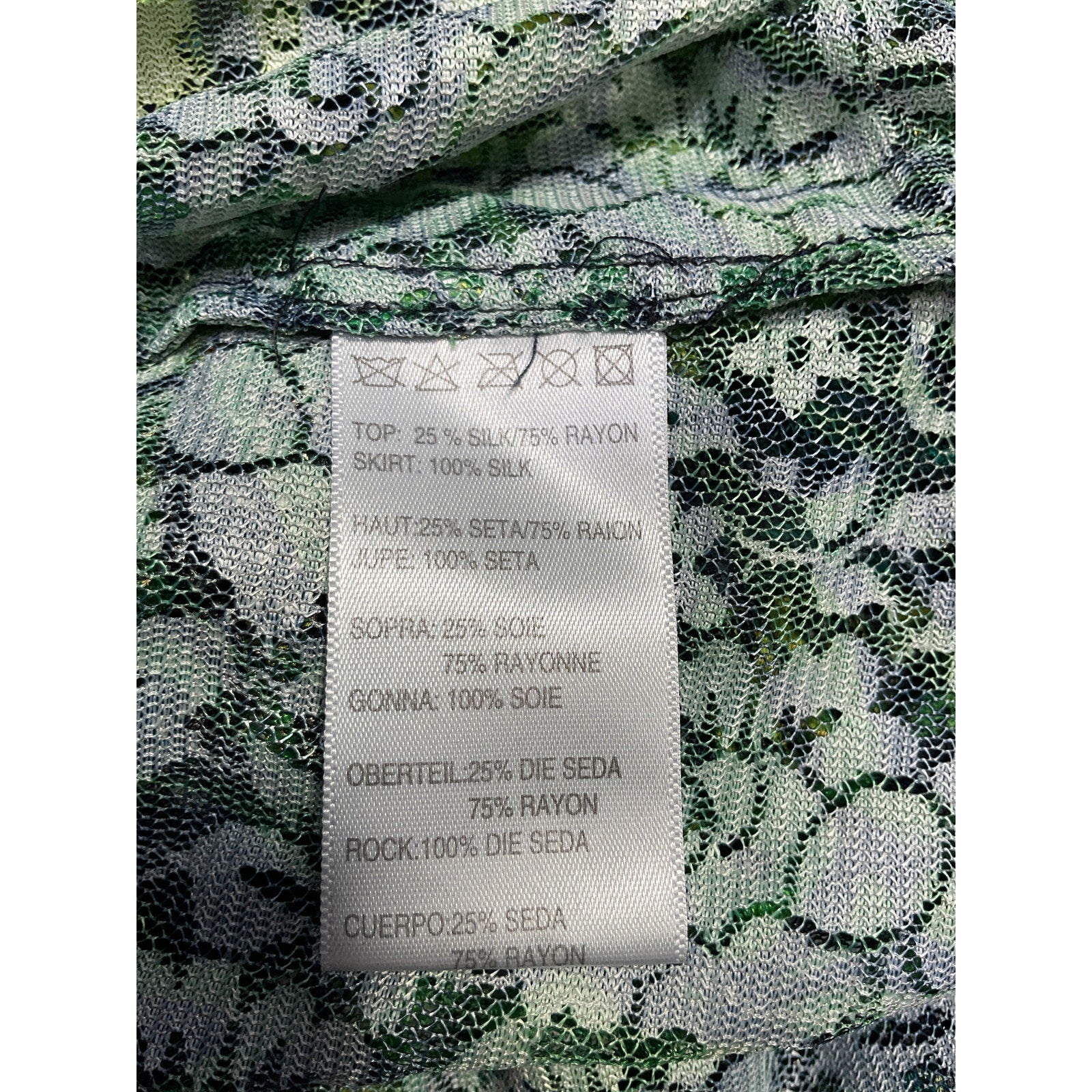 Kim Shui Lace Blue Rayon Butterfly Dress Size M