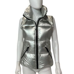 Sam Metallic Silver Freedom Puffer Vest Size S