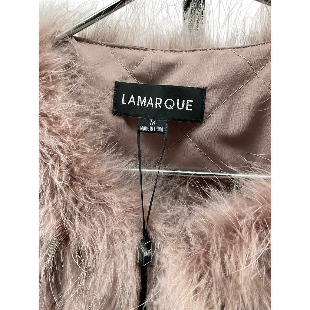 Lamarque 'Deora' Pink Feathers Jacket Size M - NWT