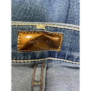 Mother 'The Insider' Blue High Rise Cropped Straight Leg Denim Jeans Size 26