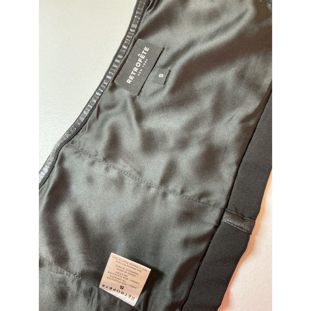 Retrofete 'Nicki' Black Polyester Top Size S
