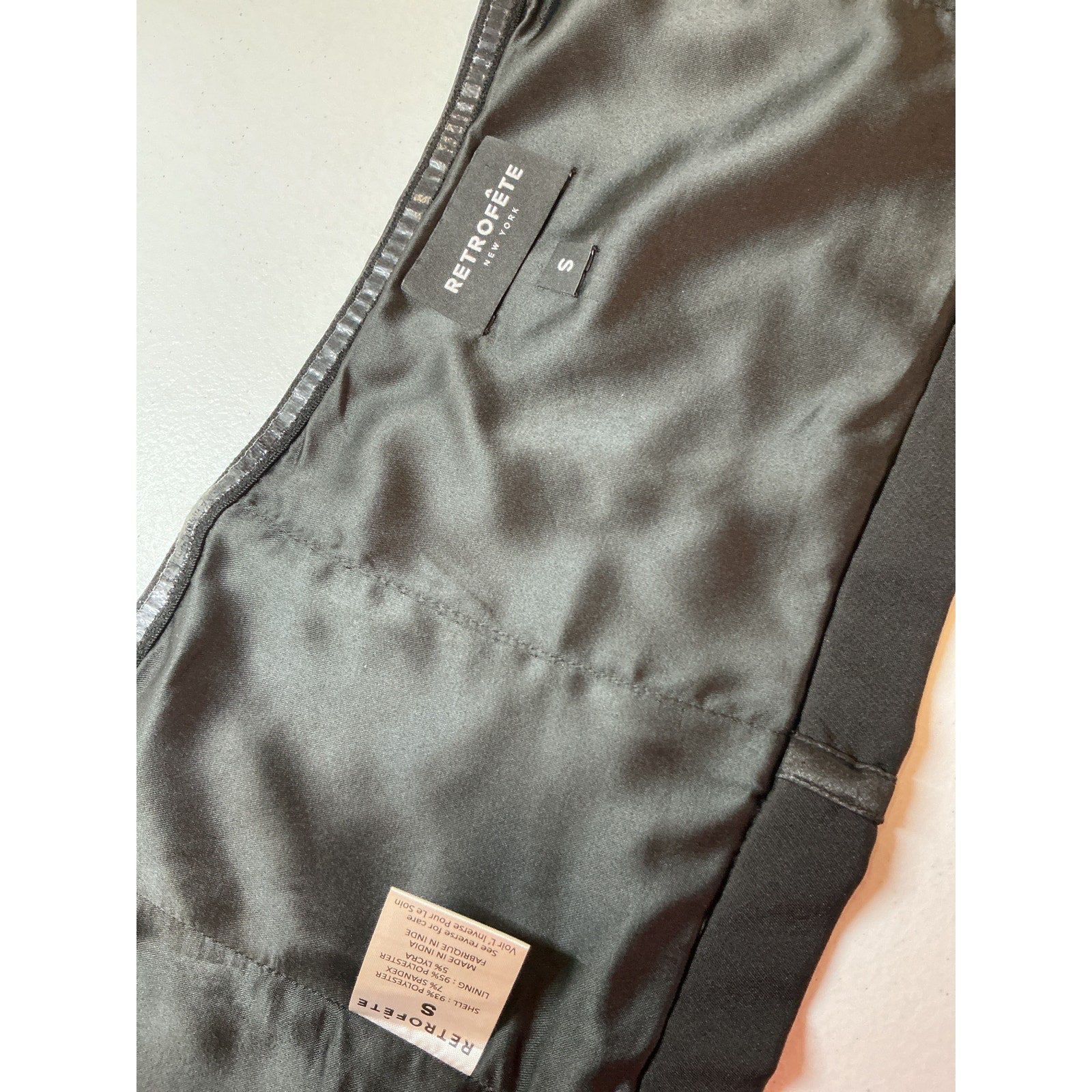 Retrofete 'Nicki' Black Polyester Top Size S