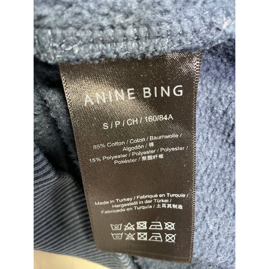Anine Bing 'Tyler' Blue Cotton Bing Sweatshirt Size S