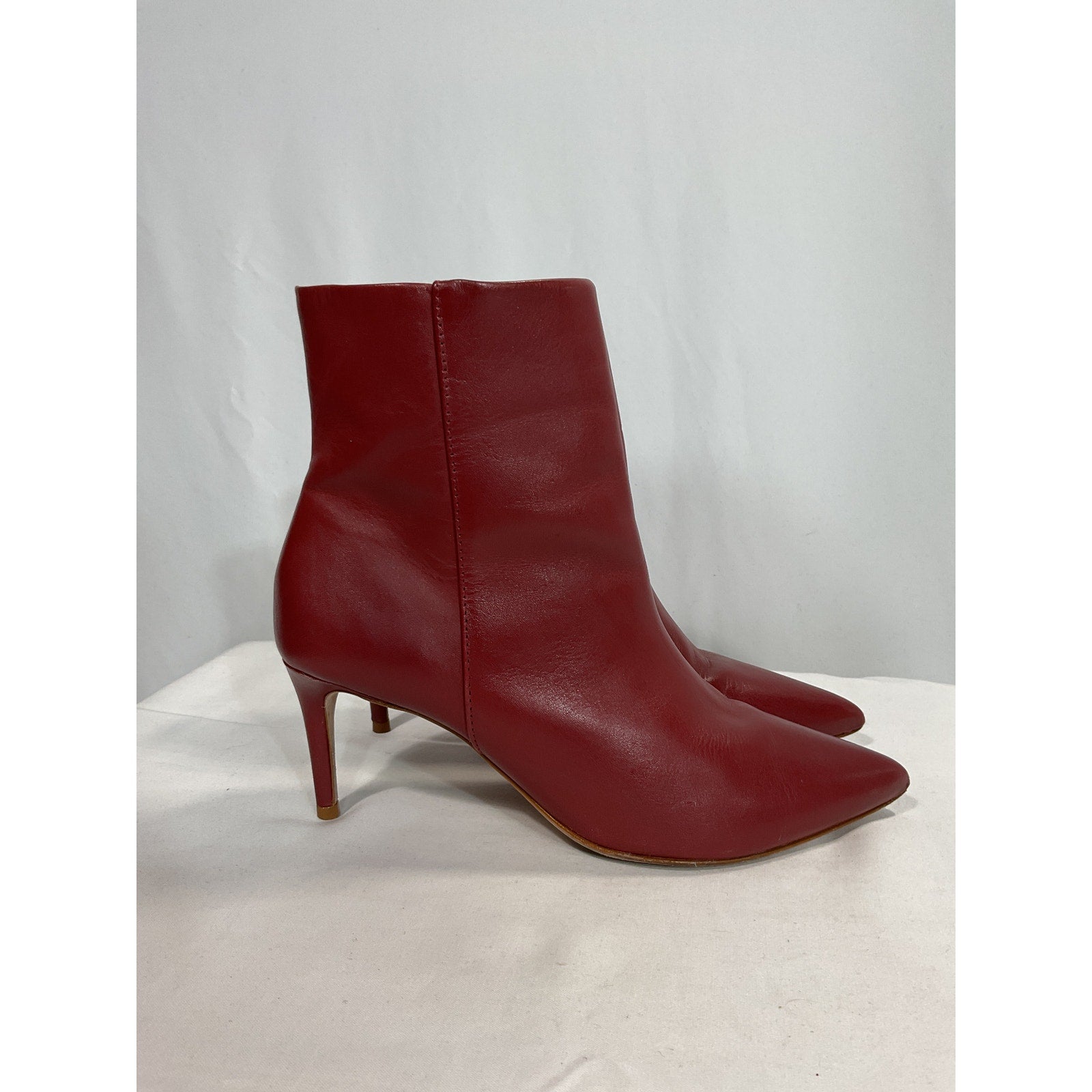 Schutz 'Mikki' Brown Mid Pointed Toe Boot Size 7.5