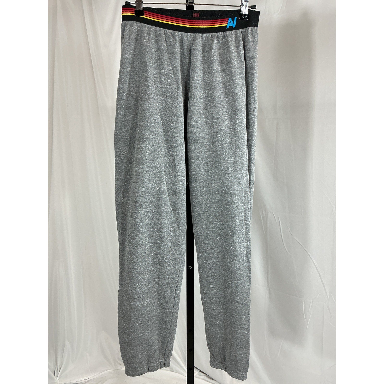 Aviator Nation Logo Stripe Grey Polyester Sweatpants Size M