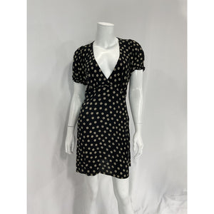 Faithfull The Brand 'Albertina' Black Crepe Mini Dress Size M