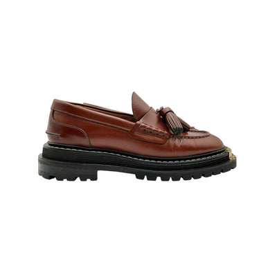 Sandro Chunky Brown Tassel Loafers Size 8