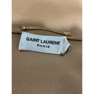Saint Laurent Elegant Sand Silk Crepe Blouse Size FR 34 / US 2