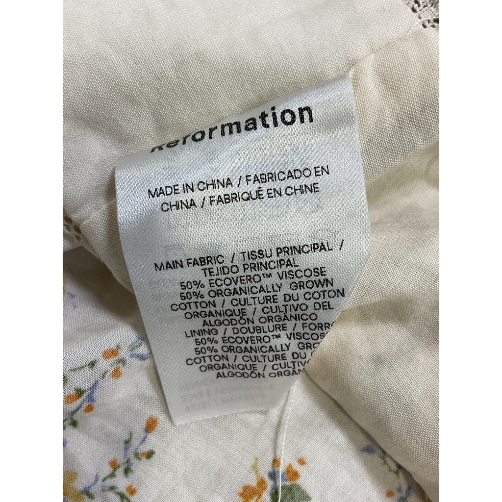 Reformation 'Meadowlark' White Top Size 2