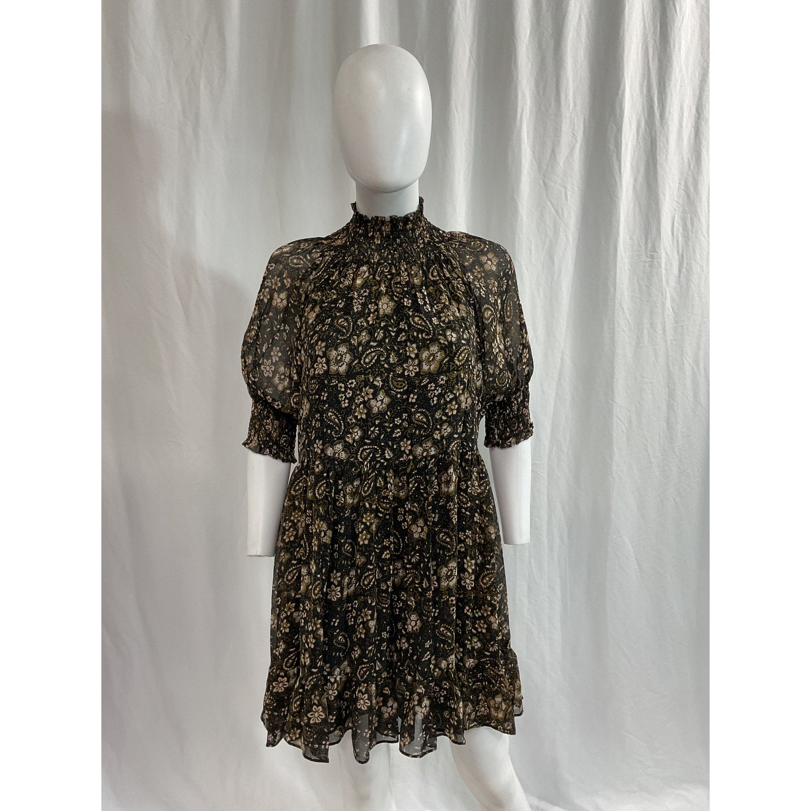 Ulla Johnson 'Silk' Brown Mini Dress Size 4