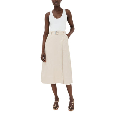 Simkhai 'Camden' Beige Linen Tank Midi Dress Size 2